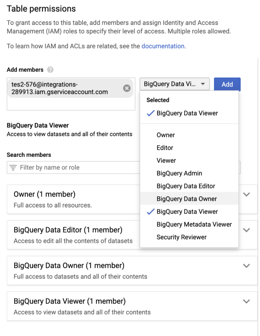 How to Enable Data via BigQuery to INCRMNTAL